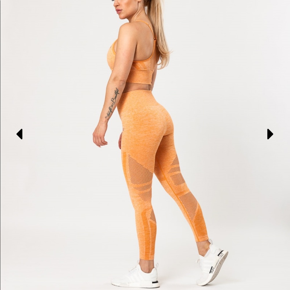 ICIW QUEEN MESH YELLOW MELANGE LEGGINGS